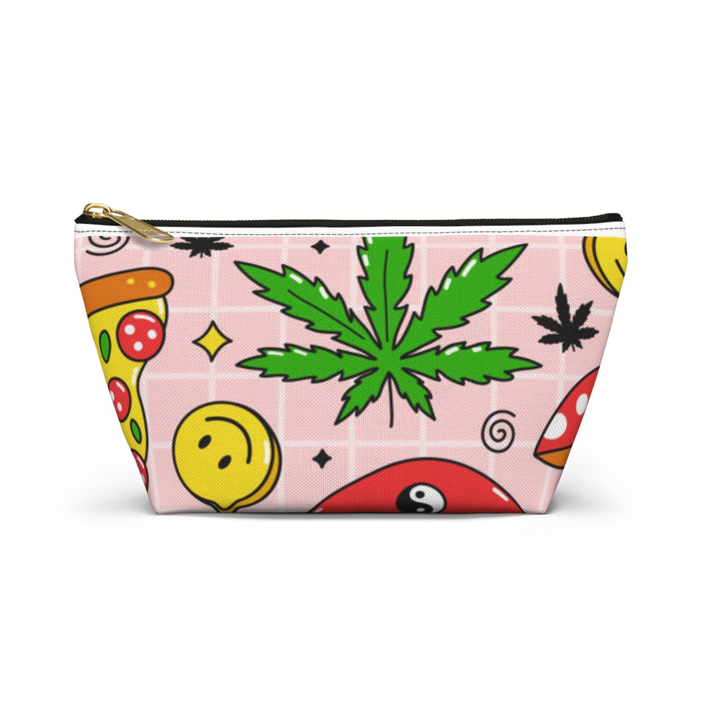 90s Weed Funny Graphic Travel Bag Multi ColorAccessory Pouch w T-bottom