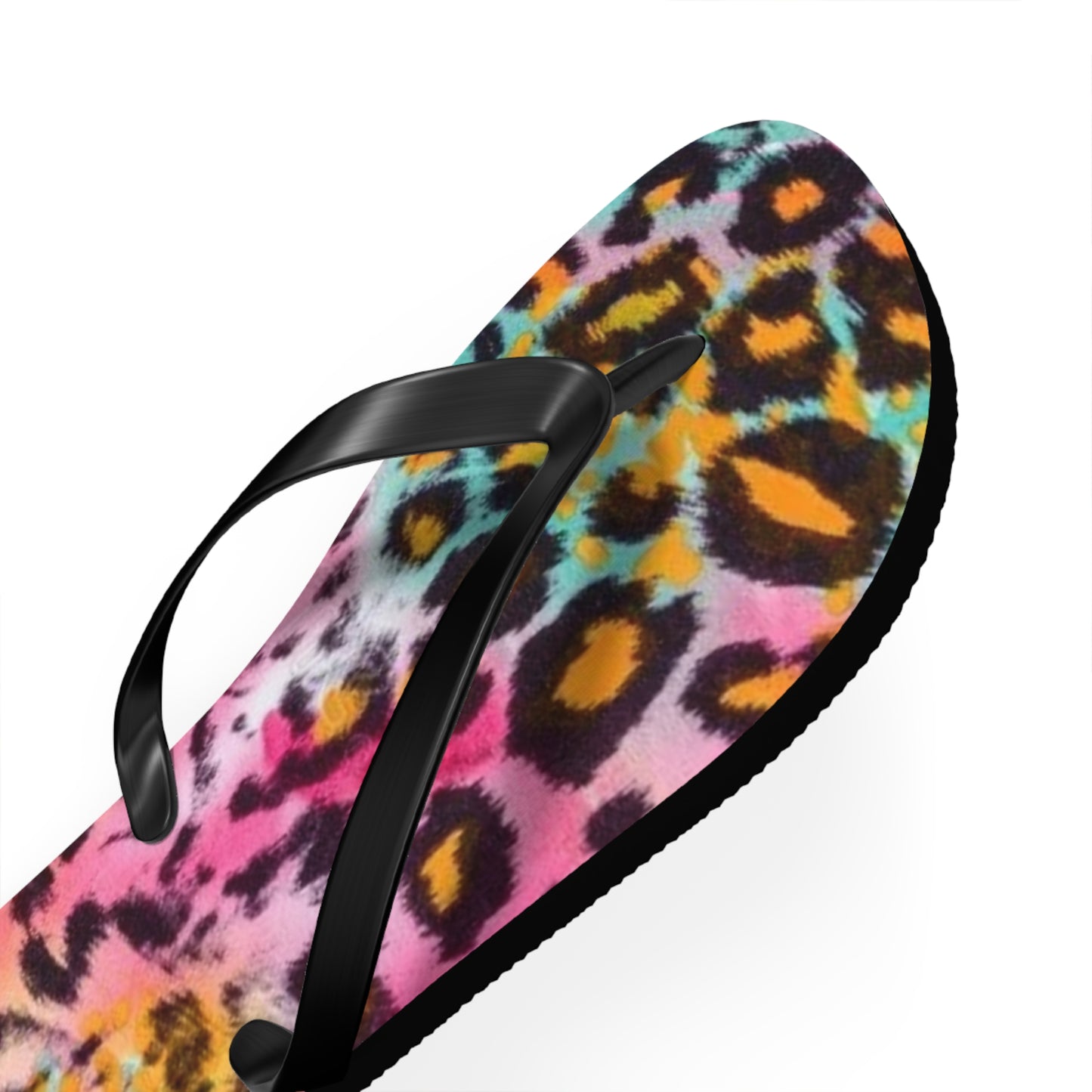 Pink Cheetah Beach Sandals, Slides for Summer, Flip Flops, Water Resistant