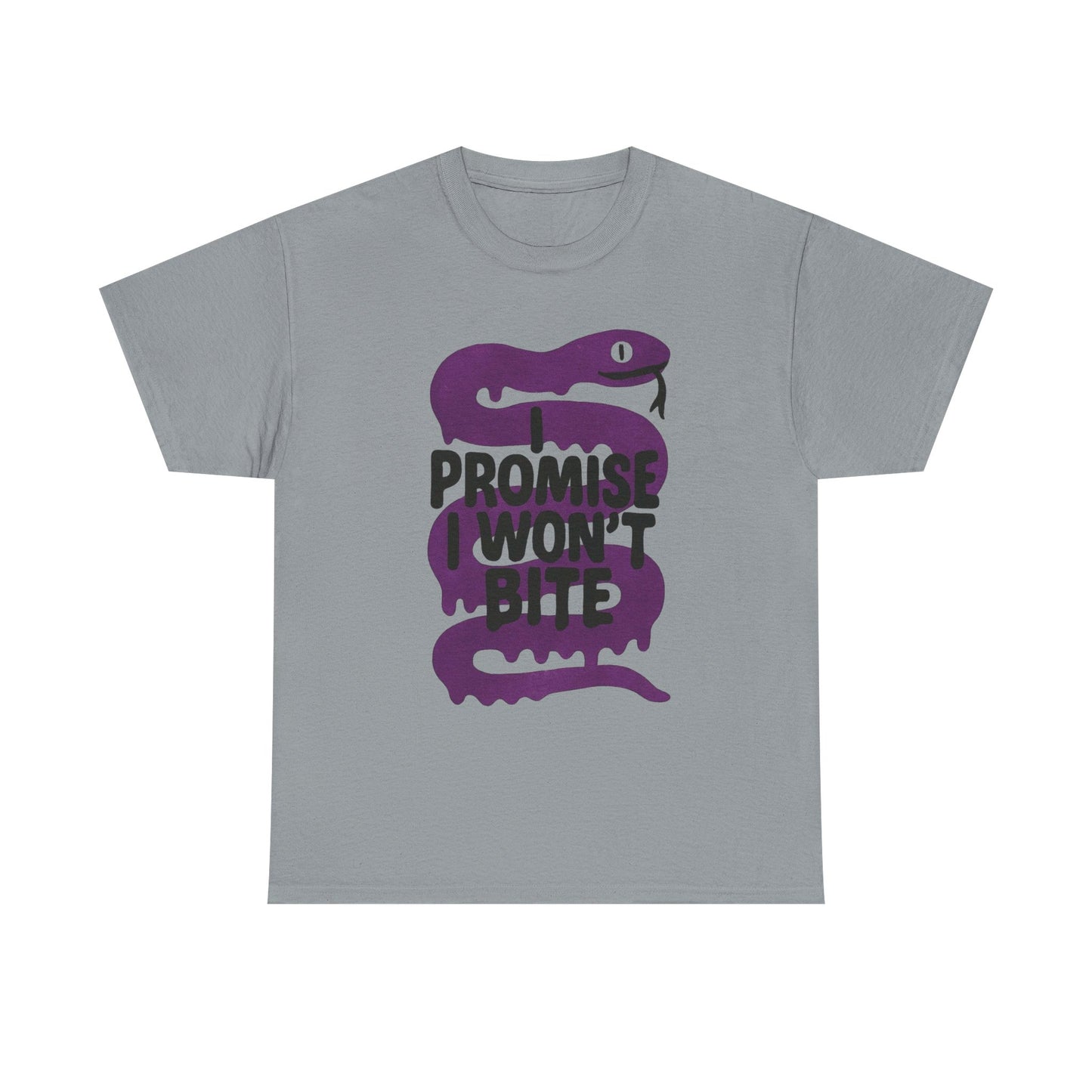 I Promise I Wont Bite Snake Graphic T Shirt Men's Heavy Cotton Tee
