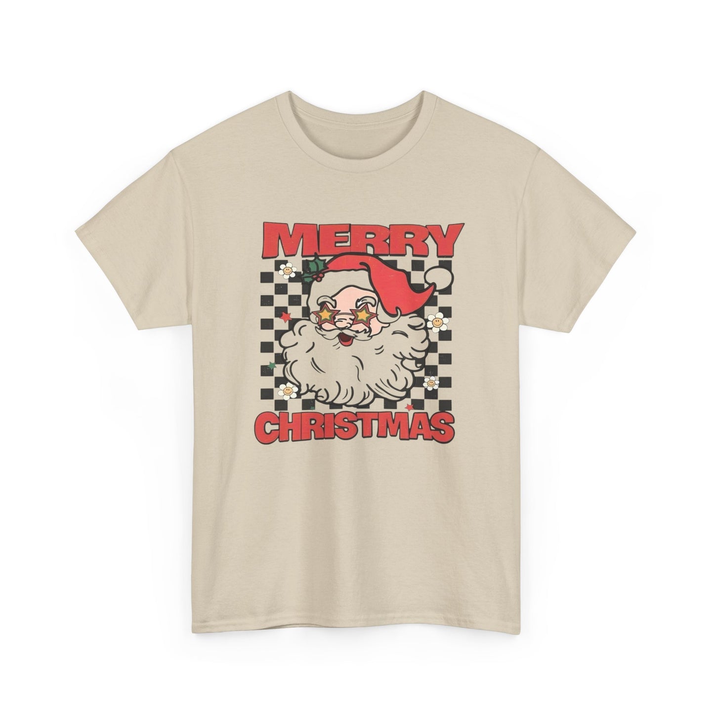 Merry Christmas Santa Graphic T Shirt Unisex Heavy Cotton Tee