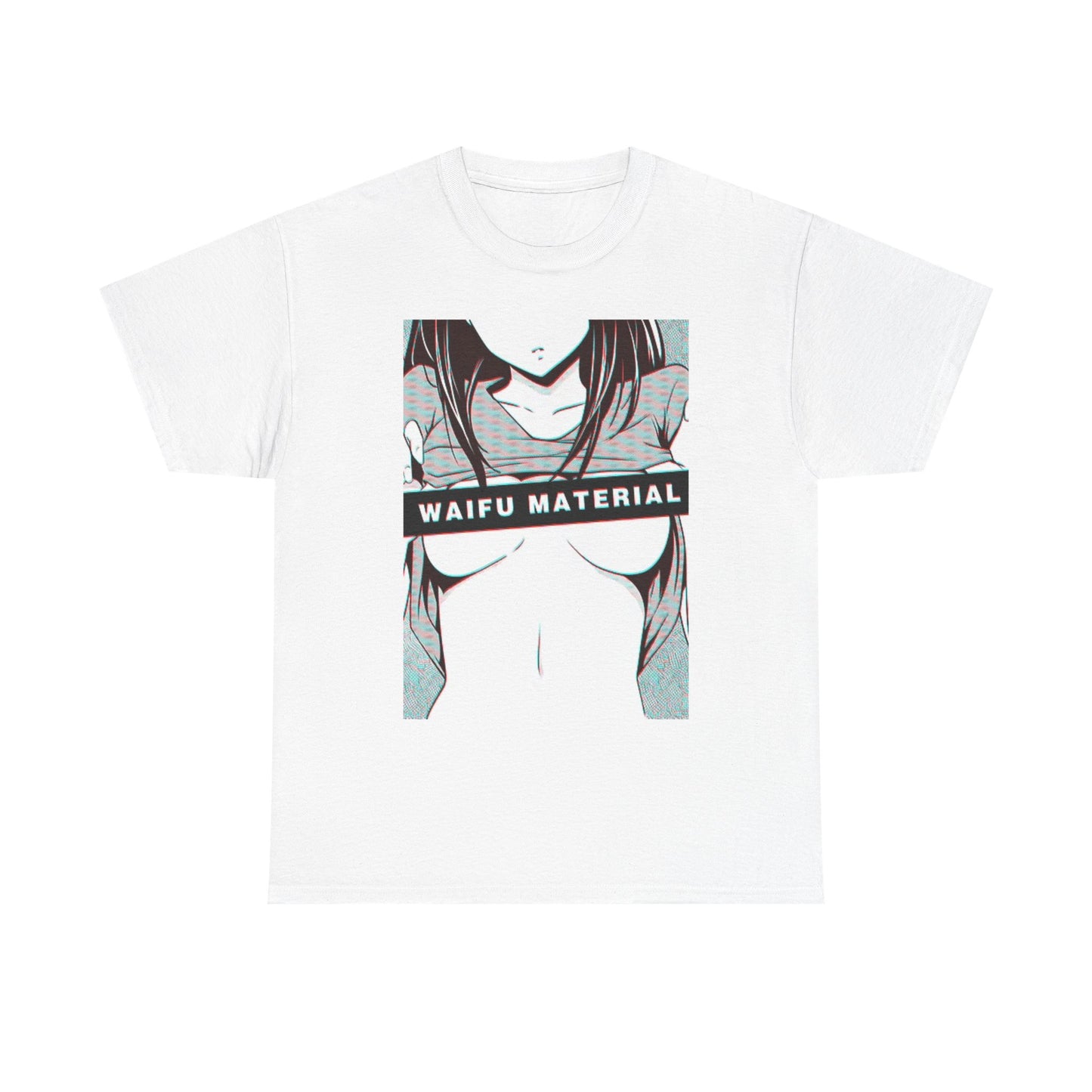 Waifu Material Graphic T Shirt Anime Comic Unisex Heavy Cotton Tee