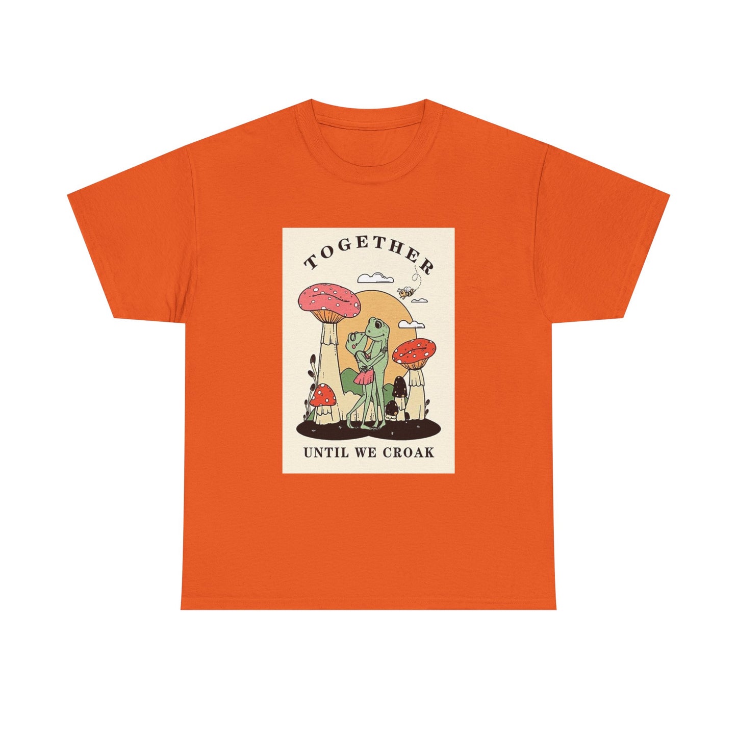 Trippy Mushroom Hunter Tshirt Mystical Graphic Vibe Unisex Heavy Cotton Toads