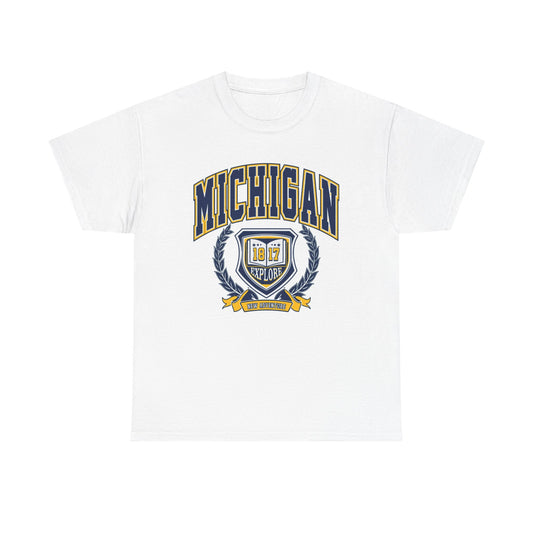 Michigan Graphic T Shirt BRAND NEW STATE Unisex Heavy Cotton Tee