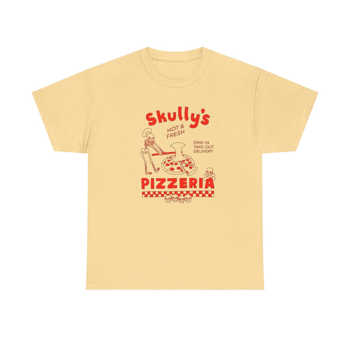 Skullys Pizzeria Graphic T Shirt NEW Heavy Cotton Tee