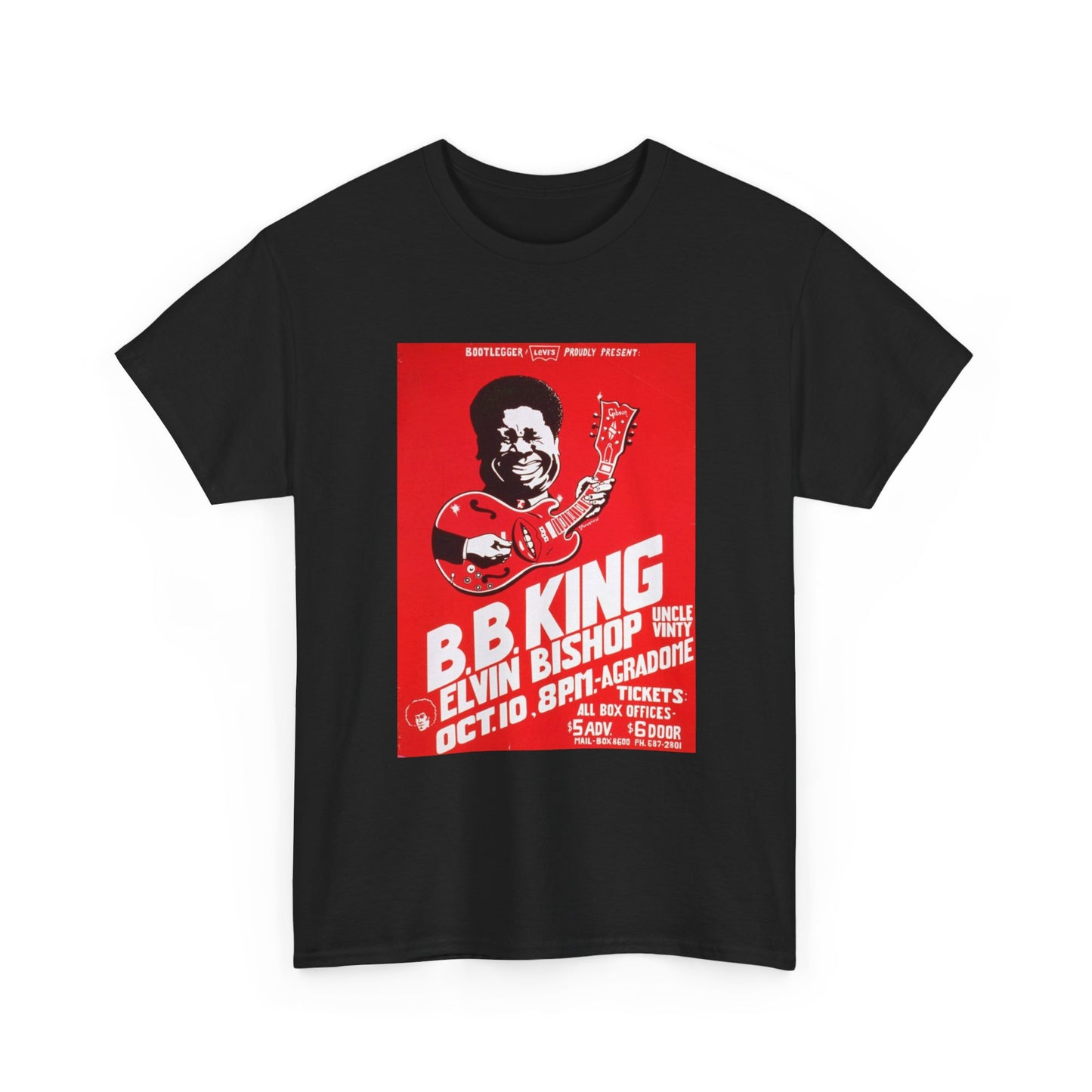 BB King Tshirt Vintage Poster Concert Merch Retro Unisex Heavy Cotton Tee