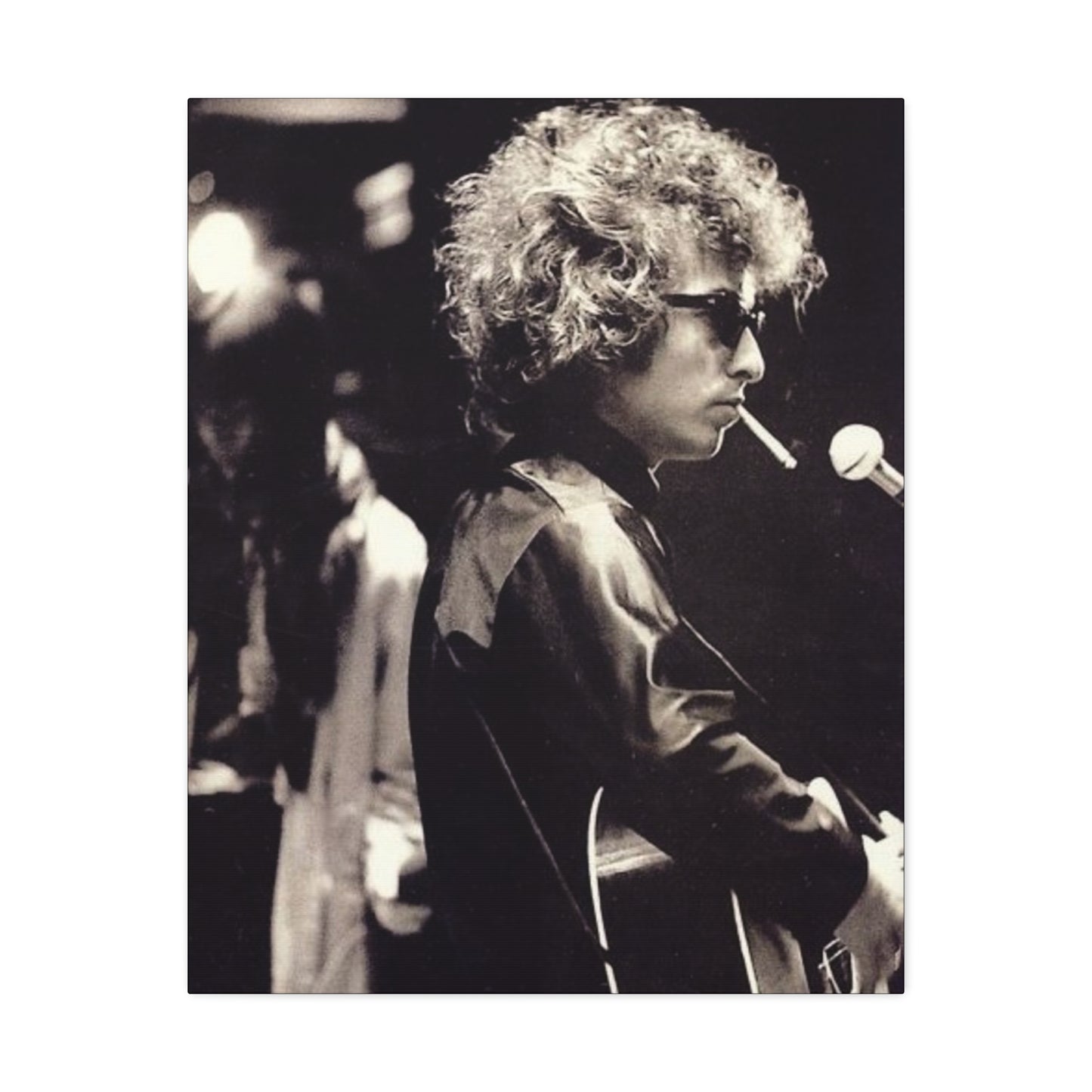 Bob Dylan Photographed On Stage Framed Stretched Canvas READY TO DISPLAY