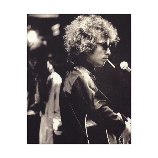 Bob Dylan Photographed On Stage Framed Stretched Canvas READY TO DISPLAY