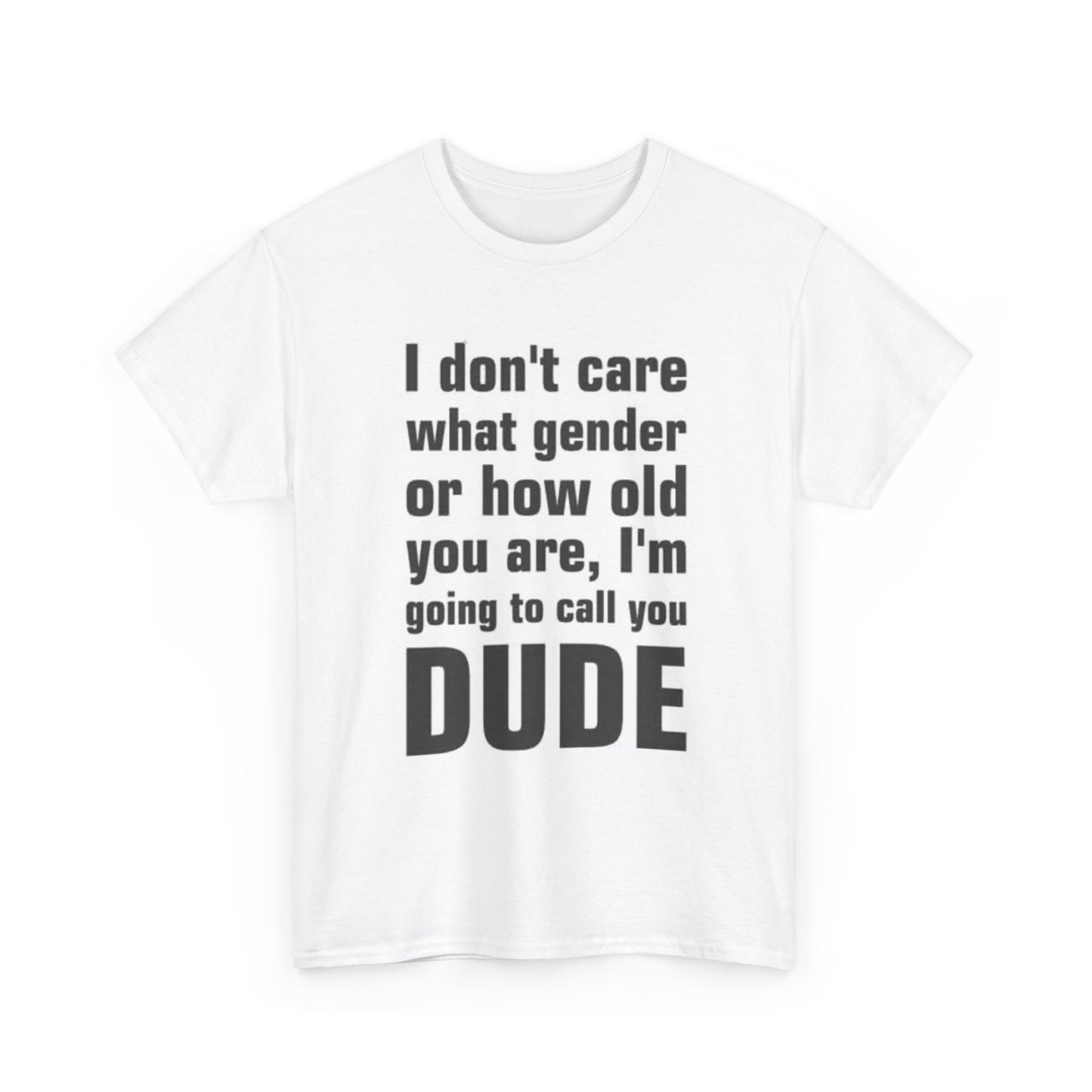 I Dont Care About Your Gender T Shirt Funny Dude Gift Unisex Heavy Cotton Tee