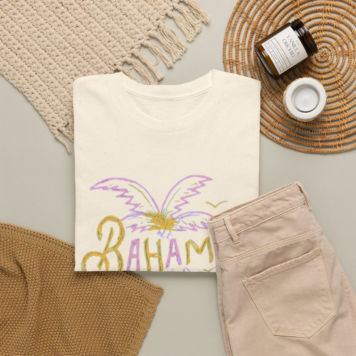Bahamas Palm Tree Graphic T-Shirt Men's Graphic Tee