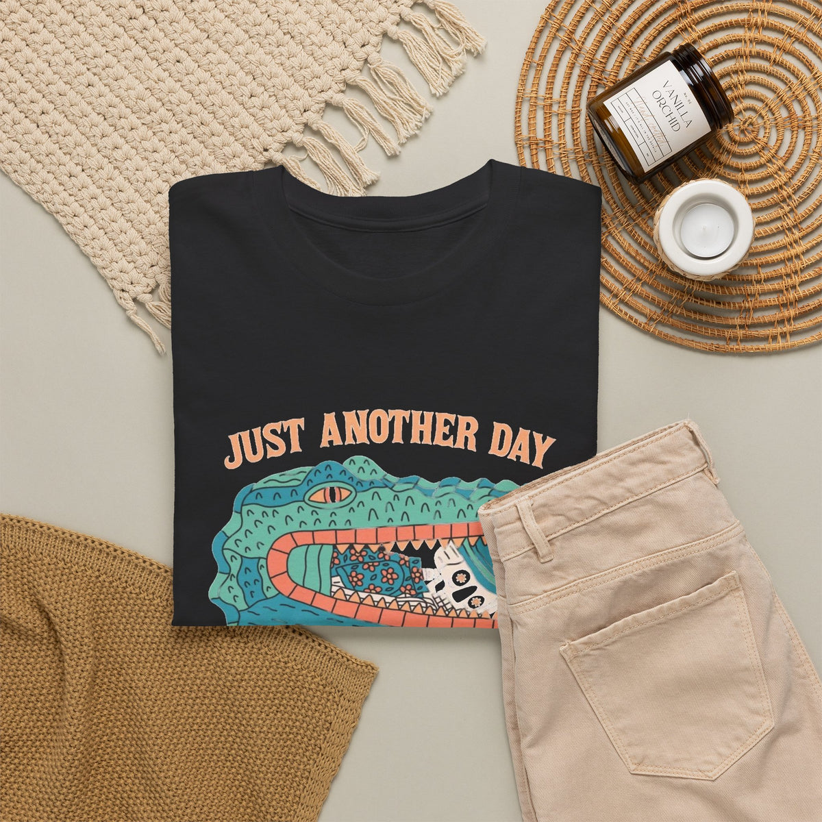 Another Day In Paradise Graphic T Shirt Men's Heavy Cotton Tee