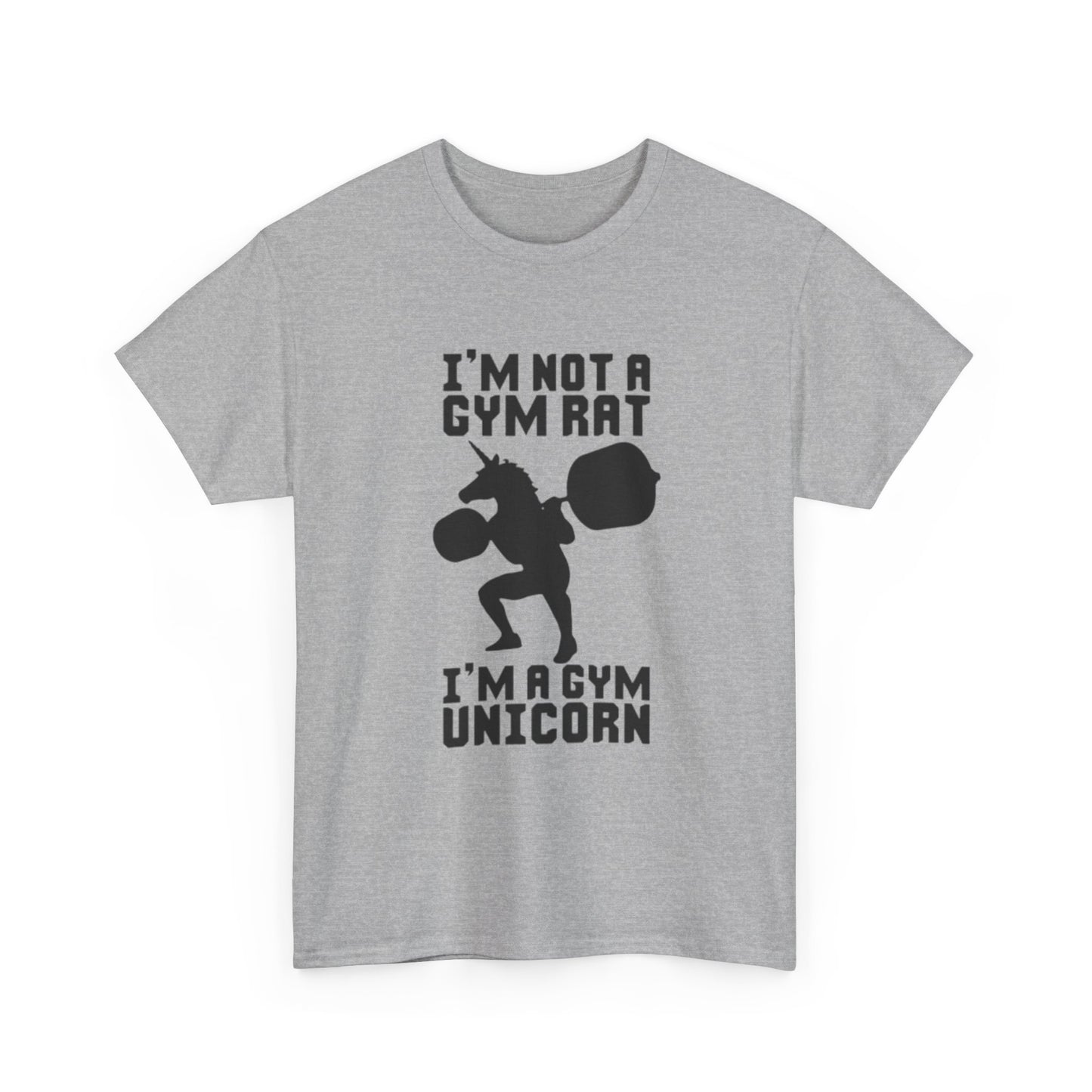 Gym Rat Shirt Funny Lifting Gear Workout Training Comedy Unisex Heavy Cotton Tee
