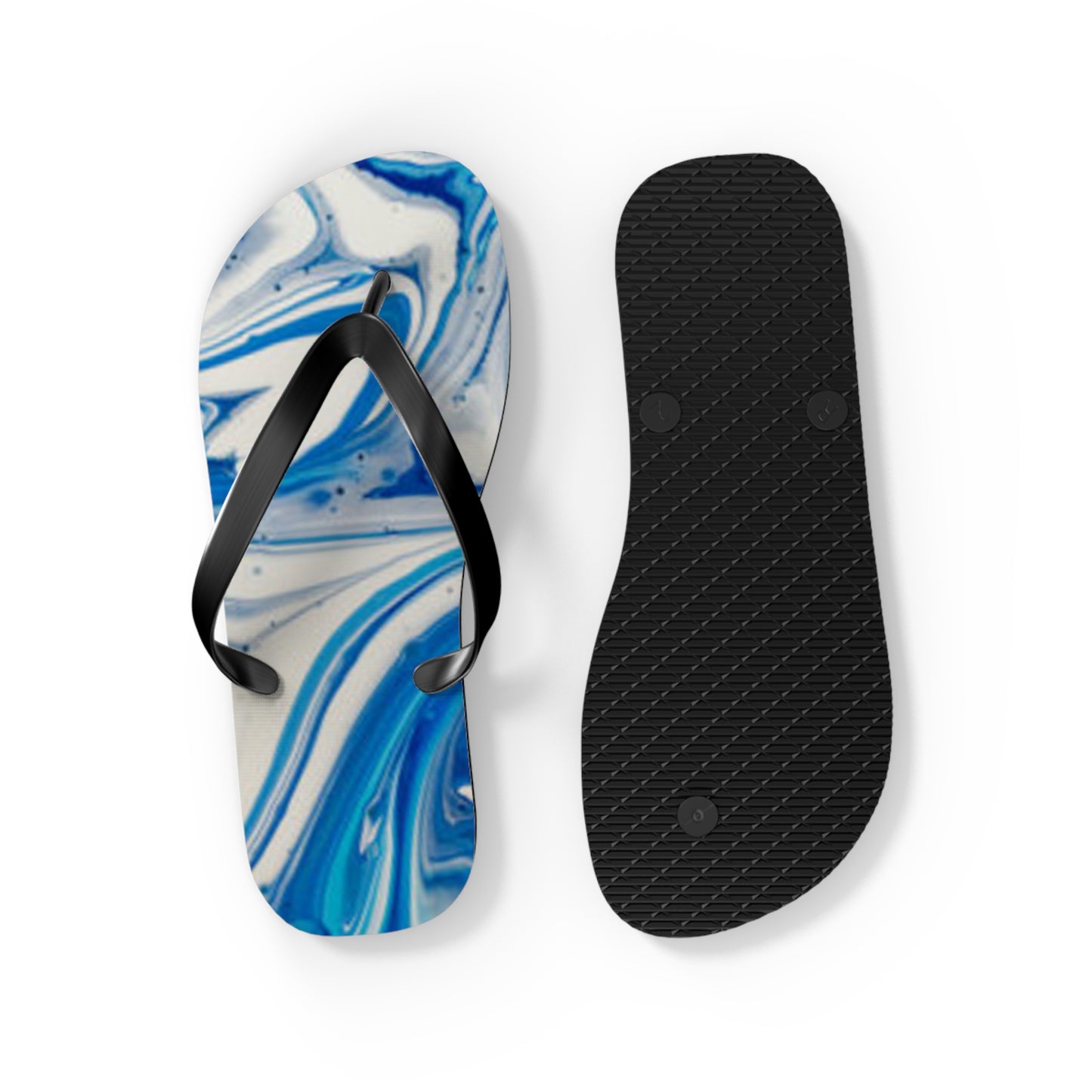 Blue And White Flip Flops, Sandals Slides, Summer Footwear, Brand New