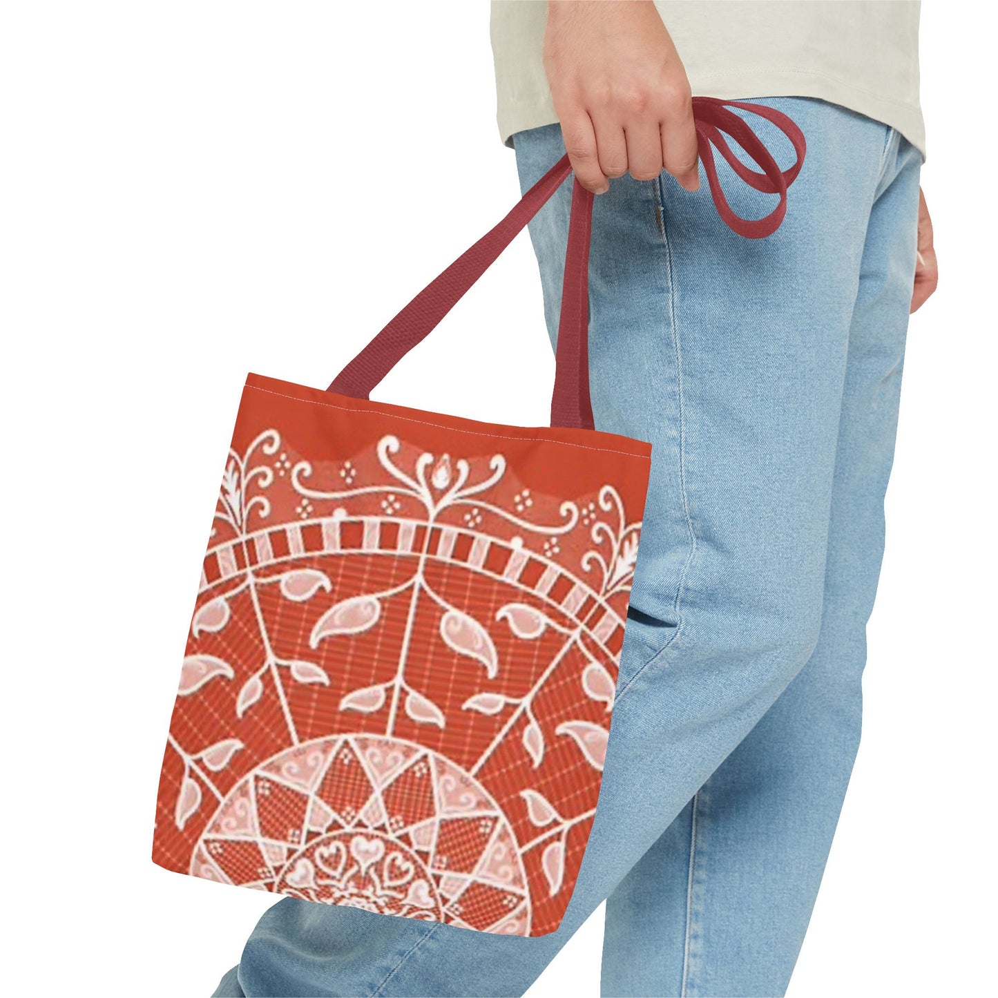 Orange And White Multi Color BRAND NEW MODERN Tote Bag (AOP)