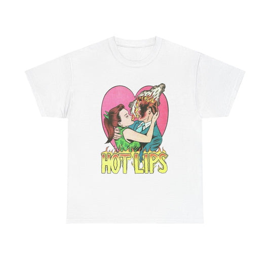 Hot Lips Vintage Graphic T Shirt ADULT NEW Heavy Cotton Tee