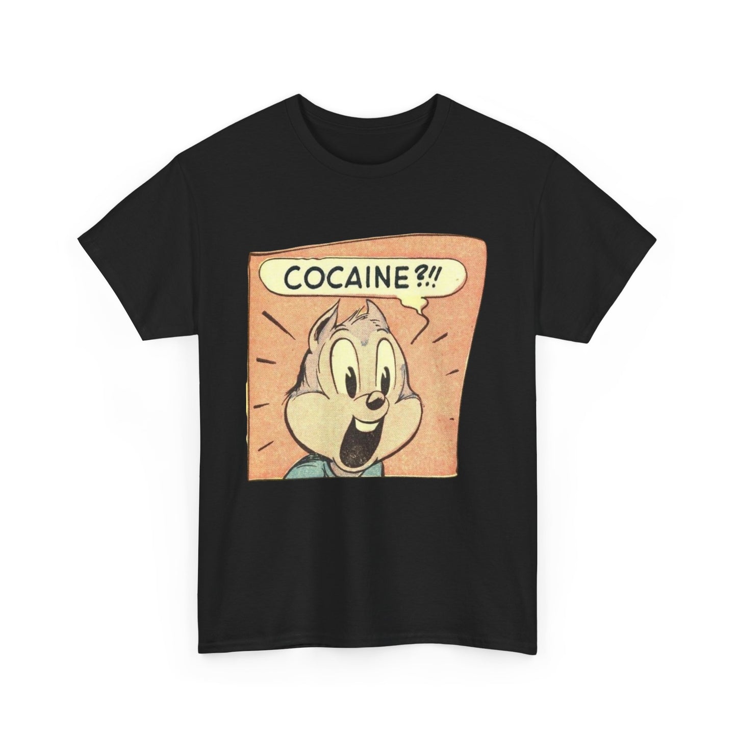 Cocaine Rabbit Funny T Shirt Graphic Unisex Heavy Cotton Tee NEW GIFT