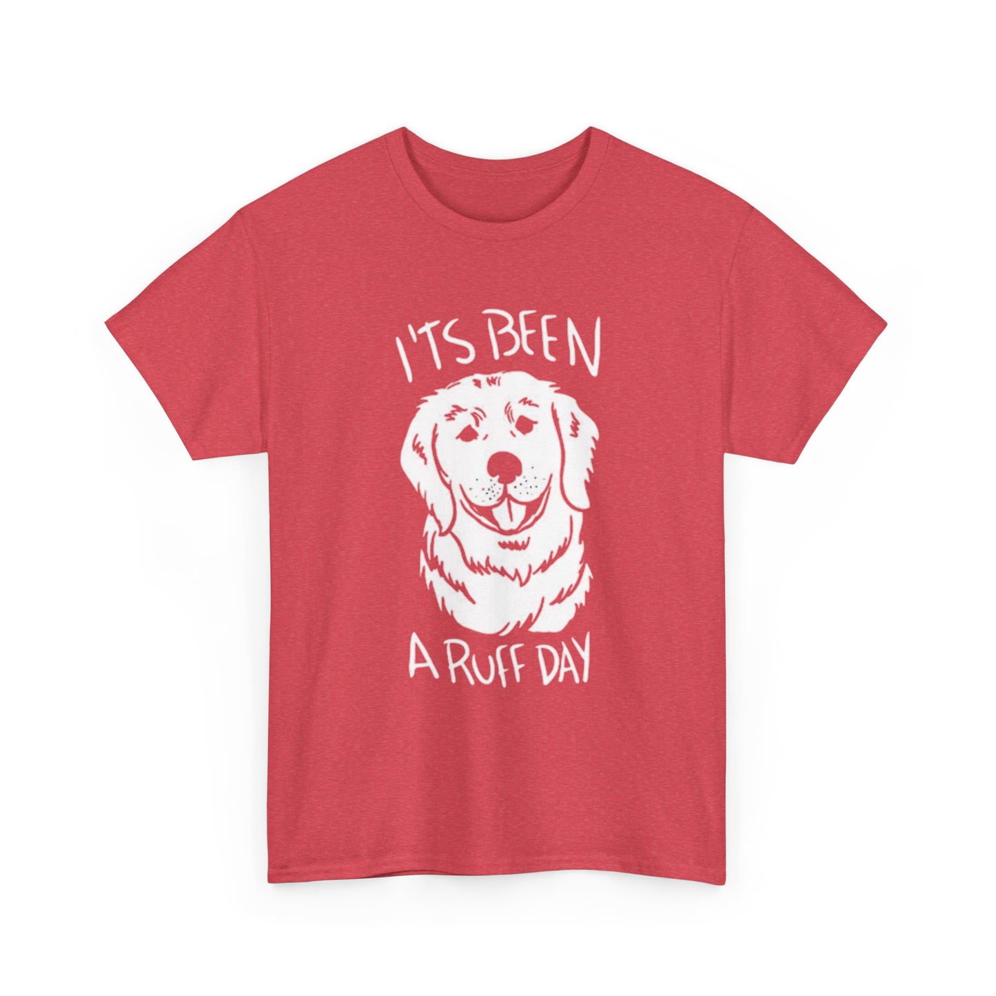 Its Been A Ruff Day Funny Golden Retriever Graphic T Shirt Unisex Heavy Cotton