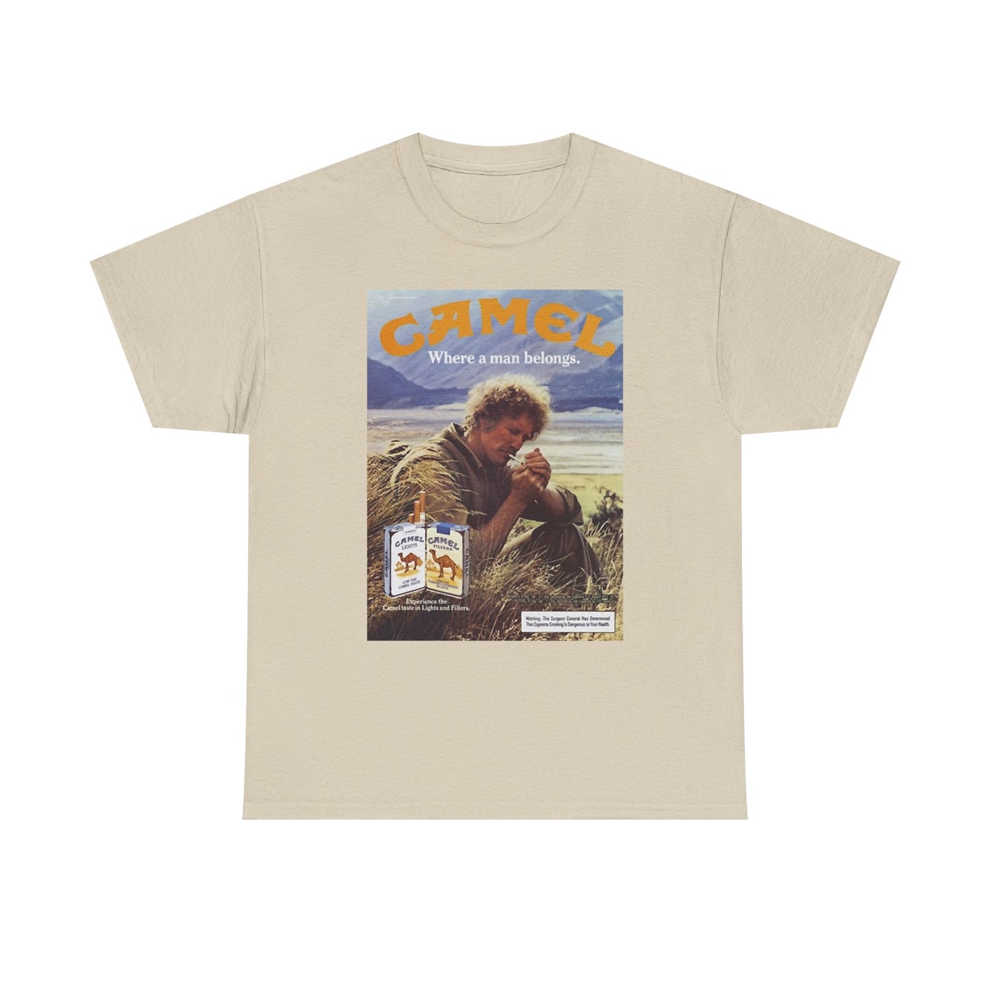 Joe Camel Cigarettes T-shirt Vintage Poster Retro Unisex Heavy Cotton Tee 1