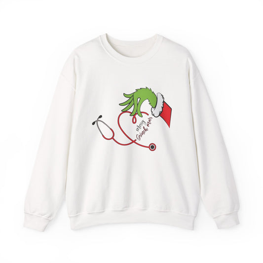 The Grinch Graphic Nurse Doctor Sweater NEW Heavy Blend™ Crewneck Sweatshirt