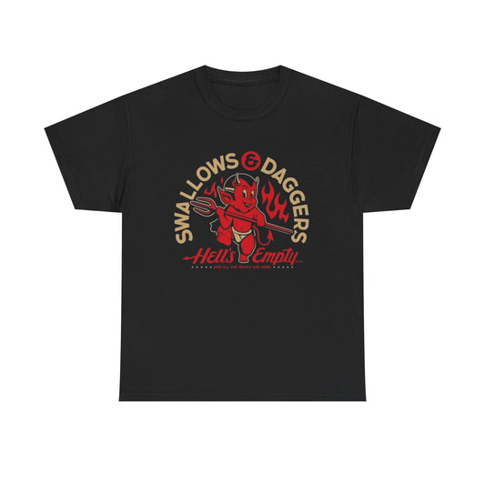 Hell's Empty Graphic T-Shirt Unisex Heavy Cotton Tee NEW
