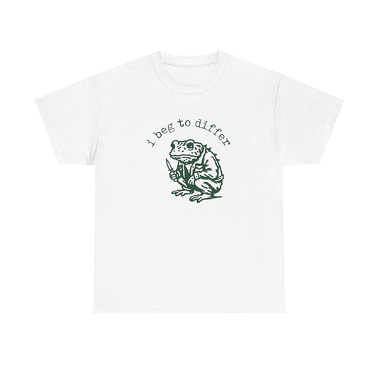 I Beg To Differ Funny Graphic T Shirt Unisex Heavy Cotton Tee