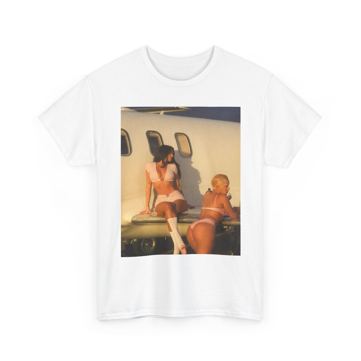 Private Jet Models Graphic T Shirt S-5XL Unisex Heavy Cotton Tee