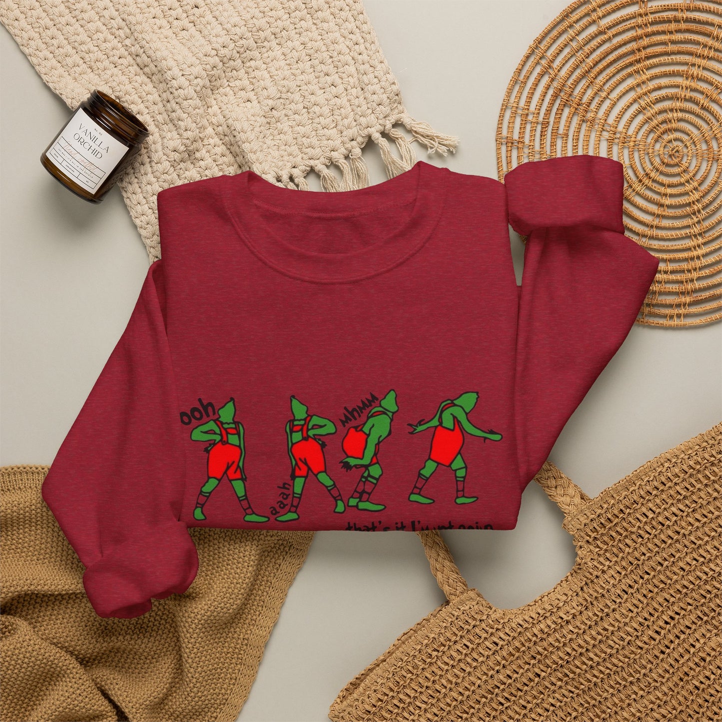 The Grinch Funny Graphic Sweater NEW Unisex Heavy Blend™ Crewneck Sweatshirt