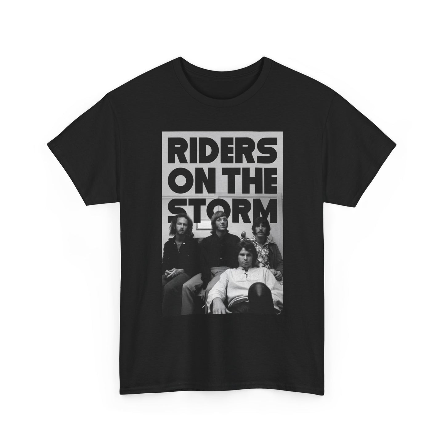 The Doors T Shirt Vintage Riders On The Storm Retro Graphic Unisex Heavy Cotton