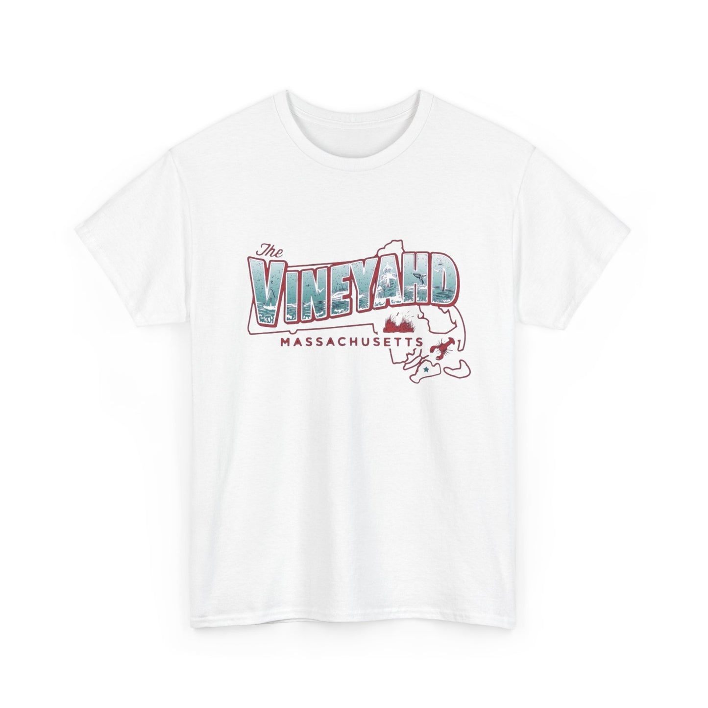 The Vineyard Massachusetts Graphic T Shirt NEW ADULT
