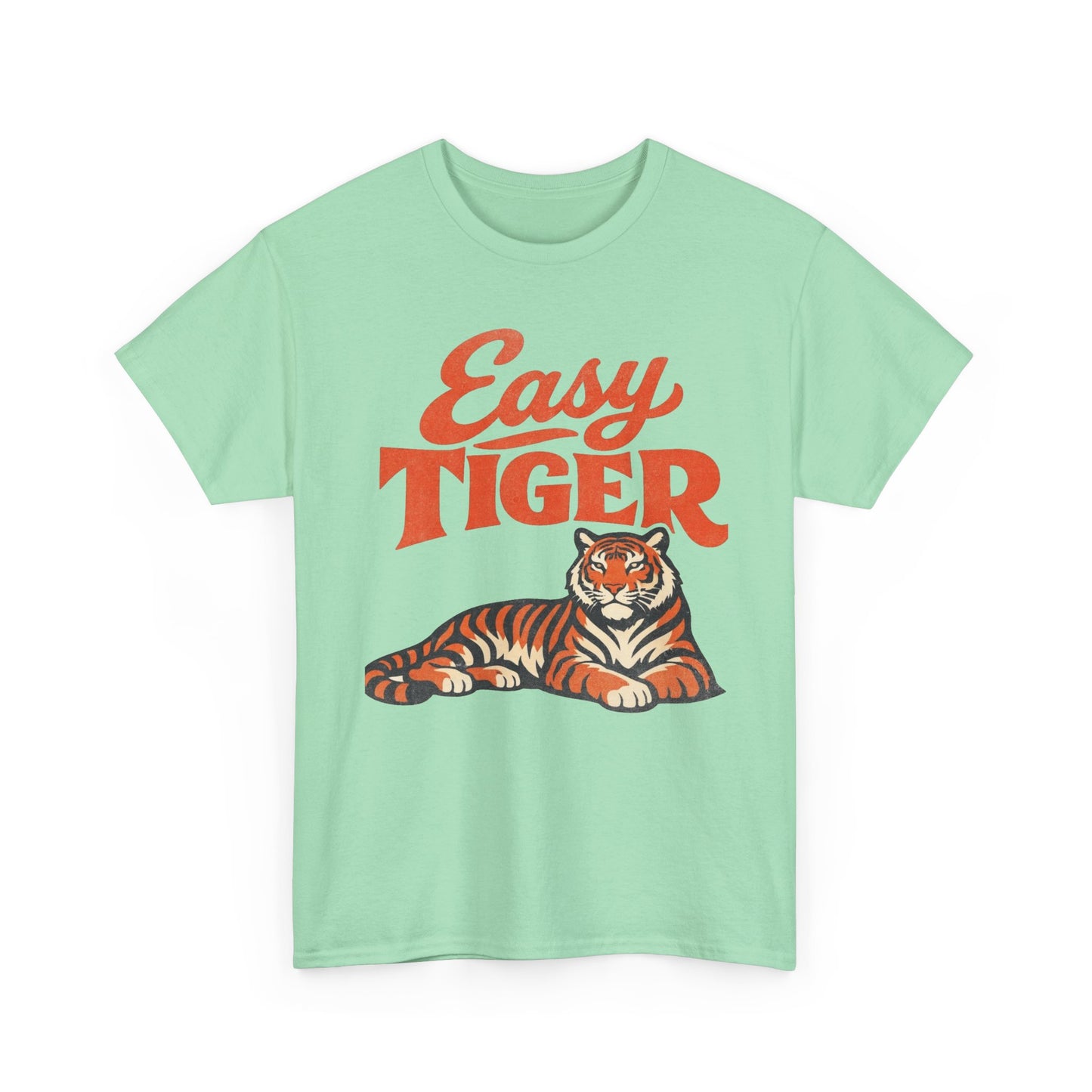 Easy Tiger 80's Retro Nostalgia Funny Graphic T Shirt Regular Men's Heavy Cotton Tee