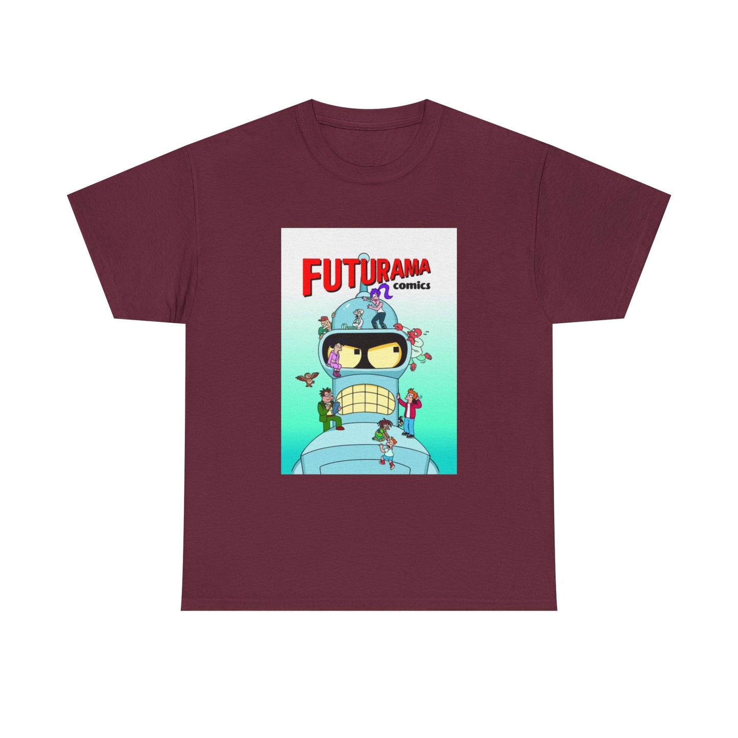Futurama Shirt Bender Tv Series Graphic Funny Cartoon Unisex Heavy Cotton Tee