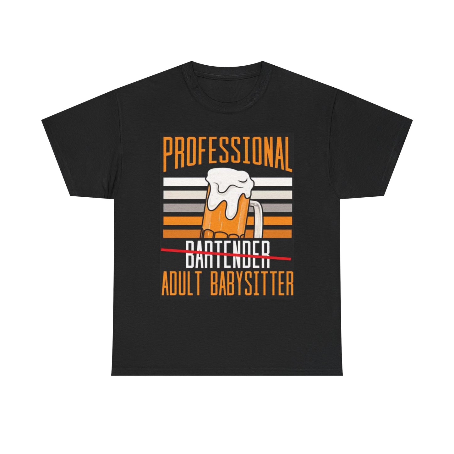 professional Bartender Shirt Funny Graphic Retro Comedy Unisex Heavy Cotton Tee