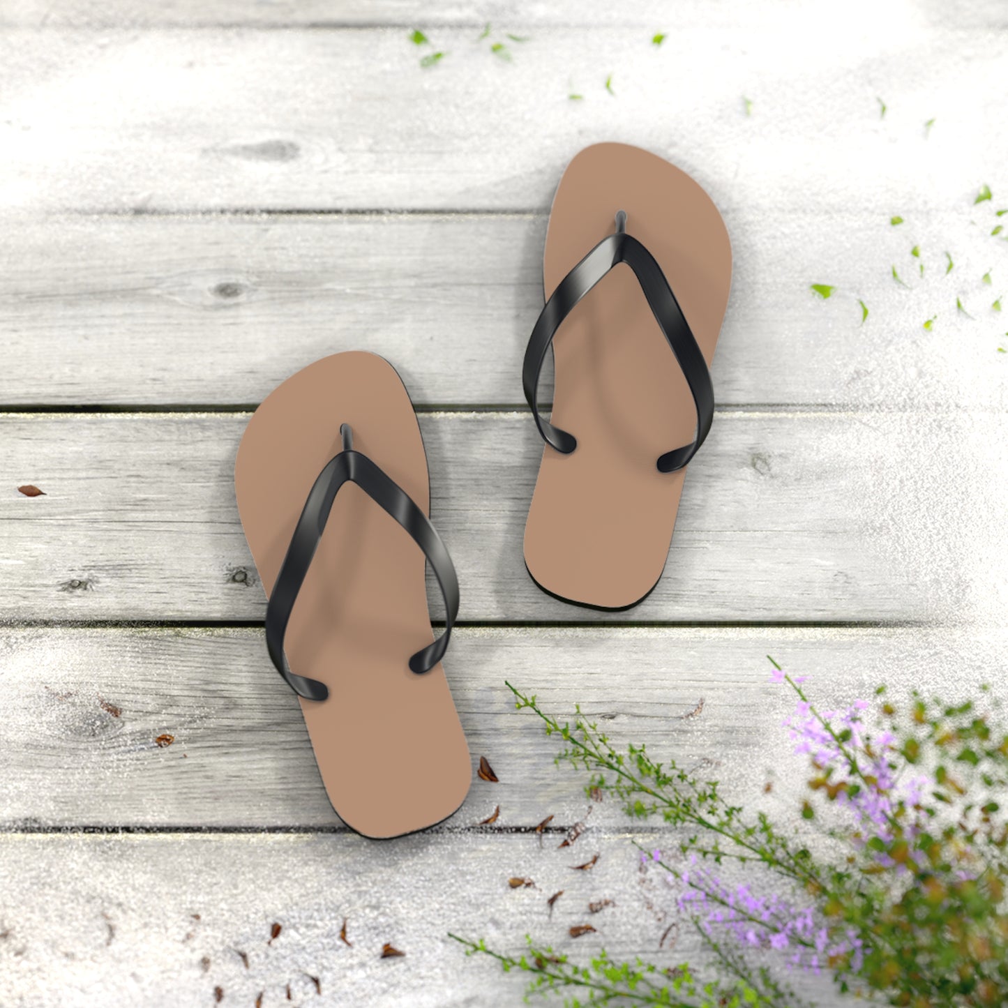 Sandy Brown Flip Flops, Sandals Slides, Summer Footwear, Brand New