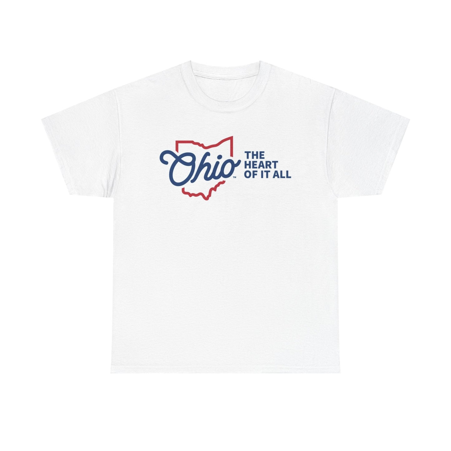 Ohio Heart State Logo BRAND NEW Apparel T Shirt Unisex Unisex Heavy Cotton Tee