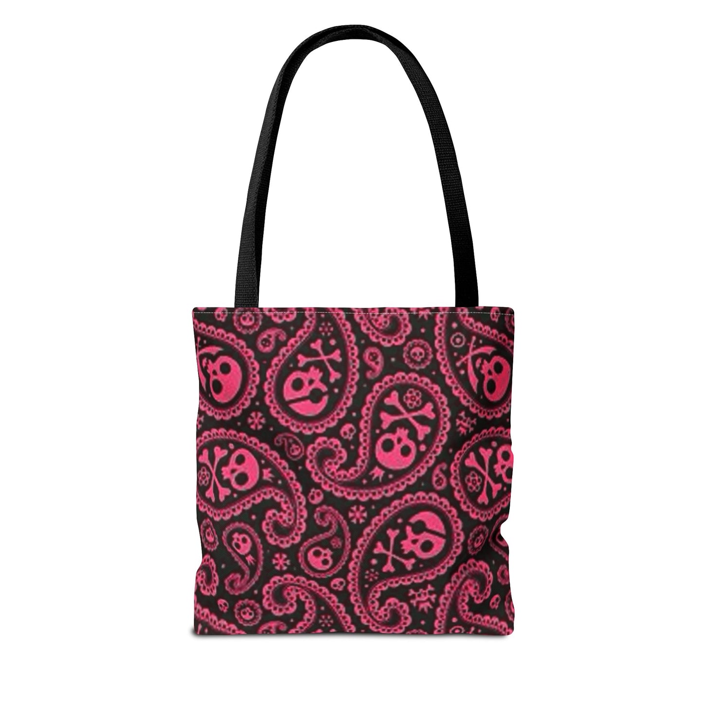 Pink Paisley Skulls Multi Color BRAND NEW MODERN Tote Bag (AOP)