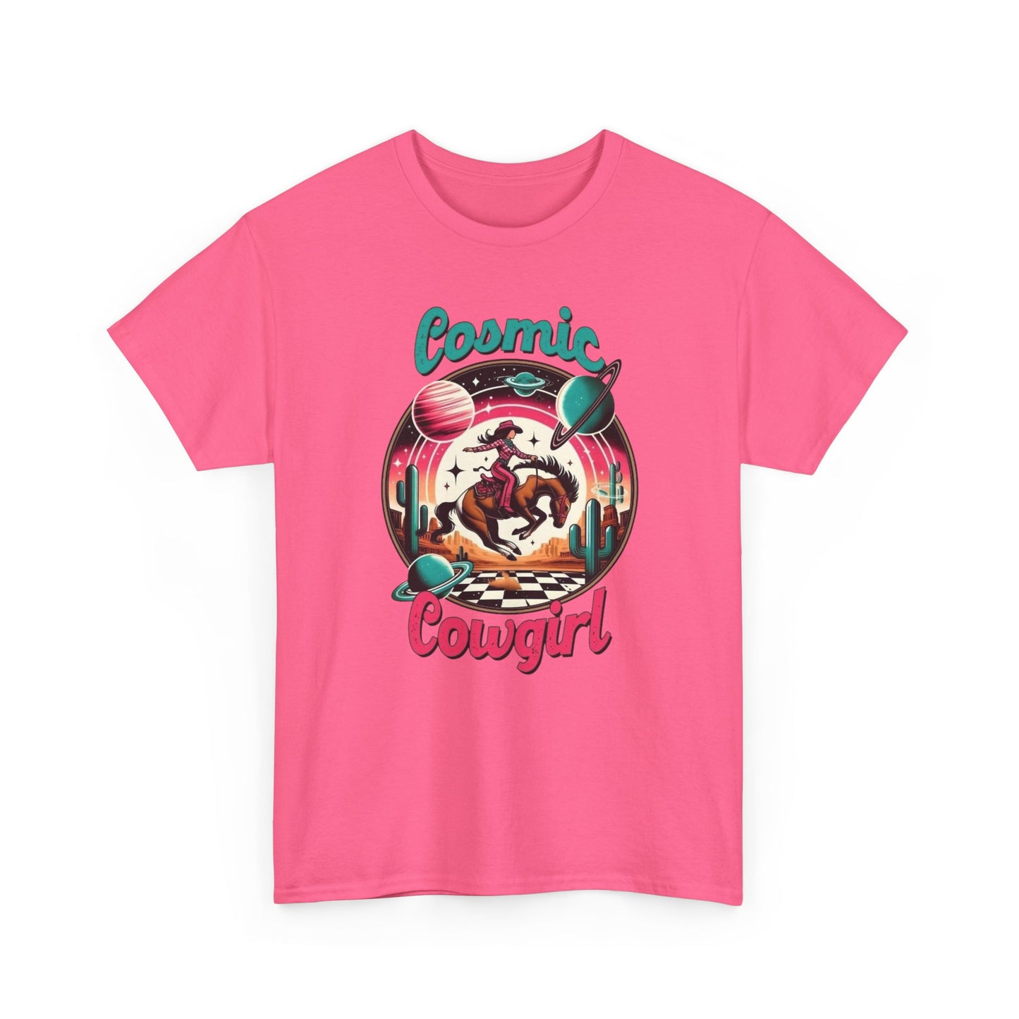 Cosmic Cowgirl Graphic T Shirt Unisex Heavy Cotton Tee