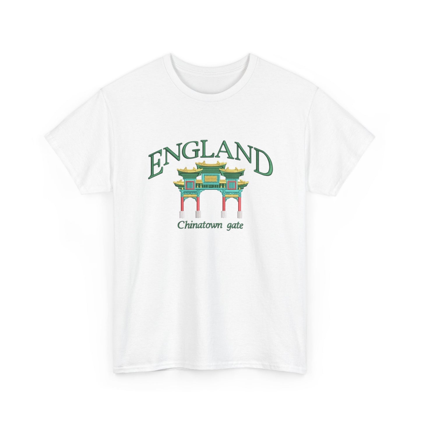 England China Town Gate Graphic T Shirt NEW Unisex Heavy Cotton Tee
