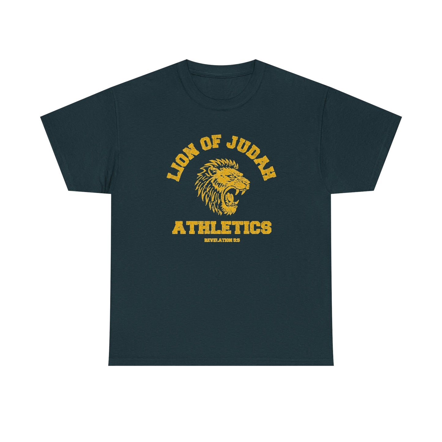 Lion Of Judah Religion Jesus Retro Graphic T Shirt Men's Heavy Cotton Tee - Quality - Modern True to Size