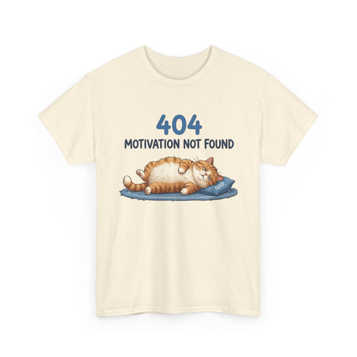 404 Motivation Not Found Cat T-Shirt Men's Tee Funny