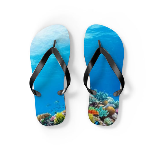 Ocean Underwater Summer Sandals, Beach Shoes, Vacation Flip Flops, Pool Slides