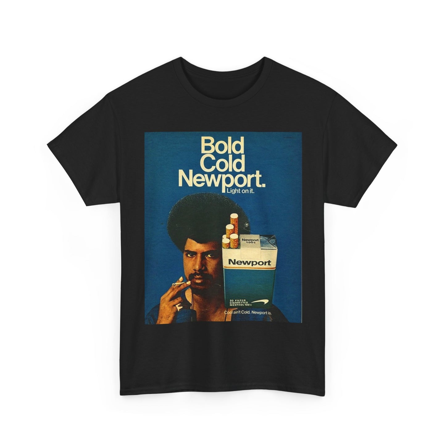 Newport T-shirt cigarette vintage art poster 90s retro Unisex Heavy Cotton Tee