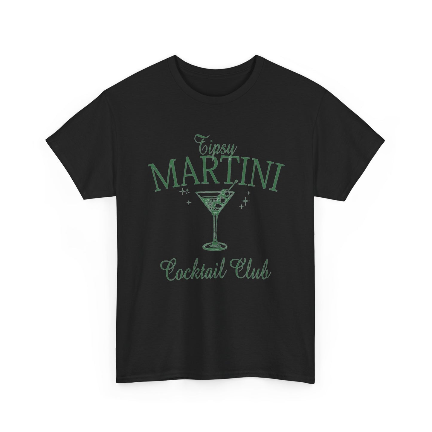 Tipsy Martini Club Graphic T Shirt NEW Unisex Heavy Cotton Tee