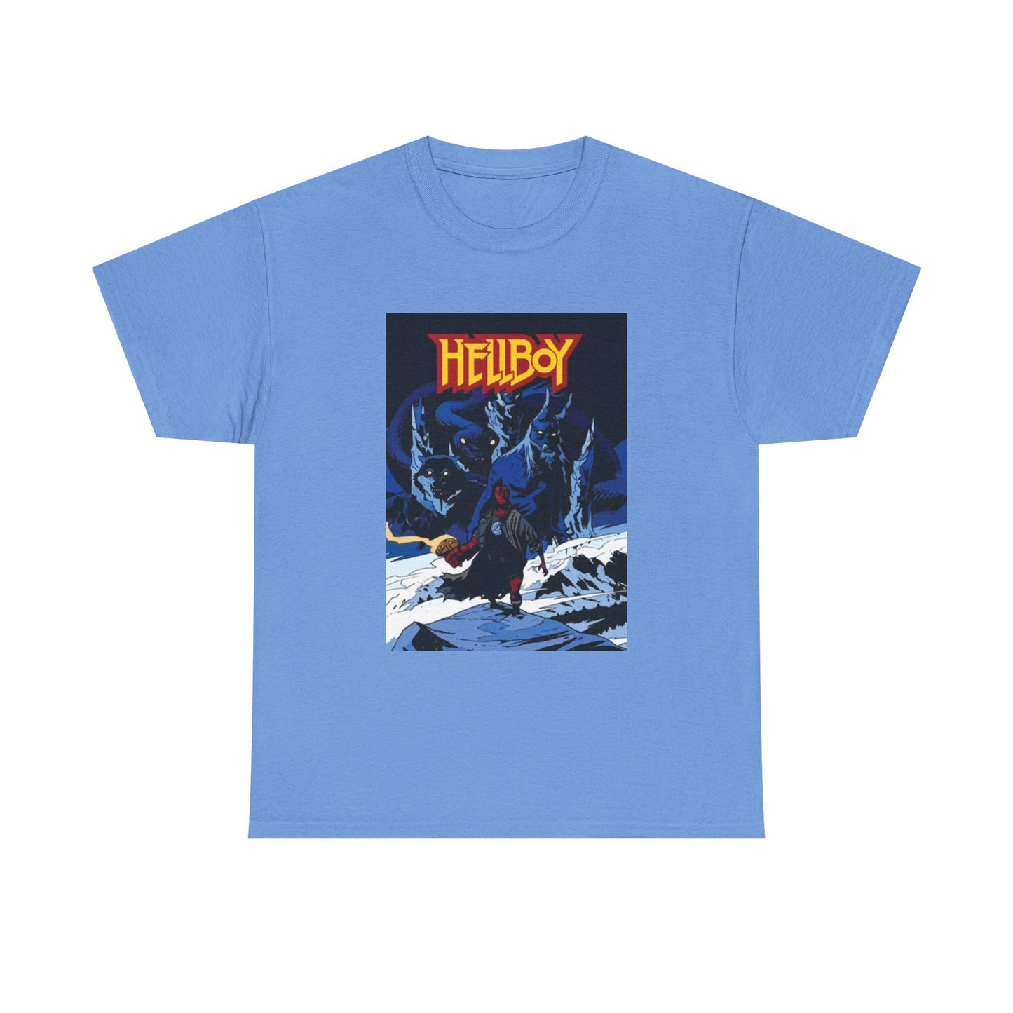 Hellboy Movie Poster Shirt Retro Cartoon Graphic Unisex Heavy Cotton Tee