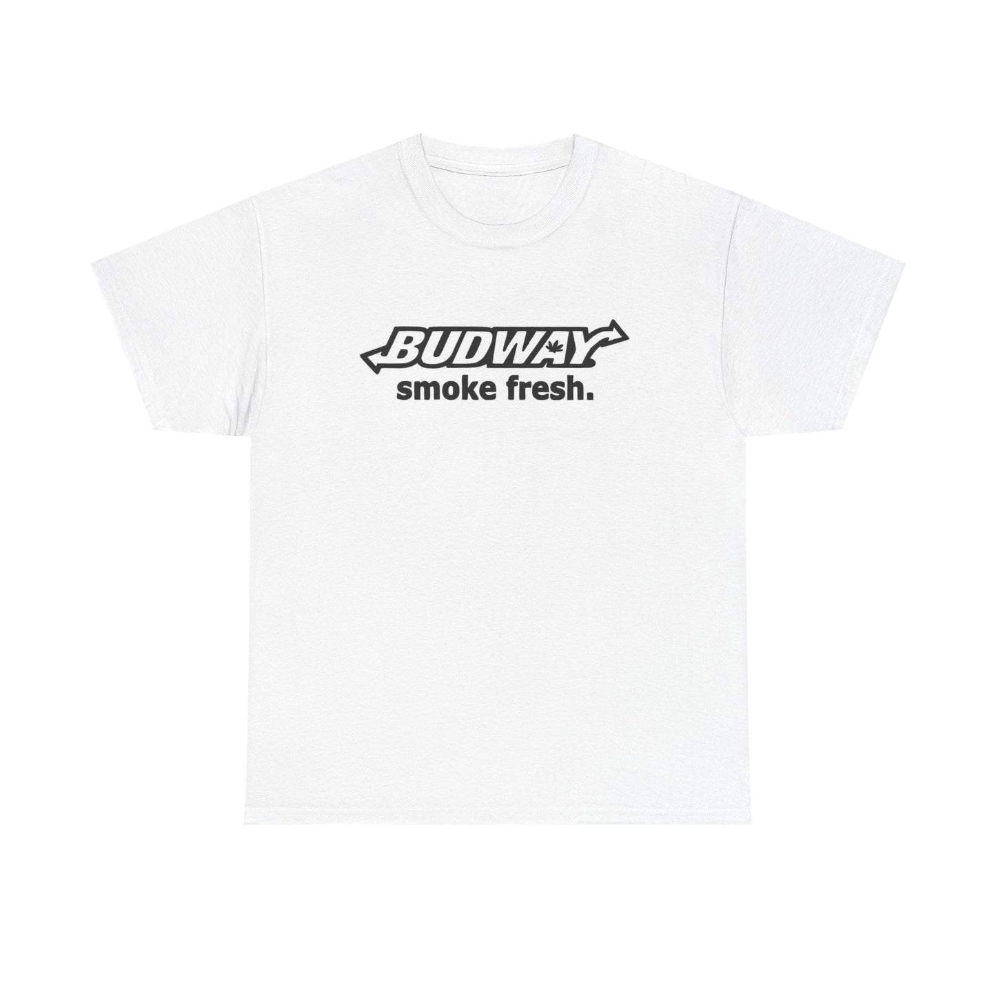 Budway Smoke Fresh Funny Weed Graphic T Shirt Unisex Heavy Cotton Tee BRAND NEW
