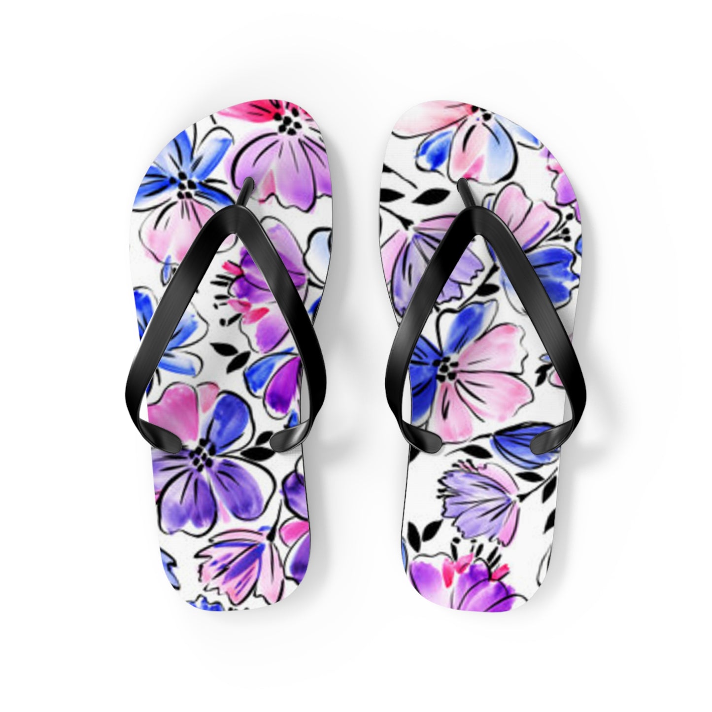 Blue Flowers Summer Sandals Summer Flip Flops Slides BRAND NEW