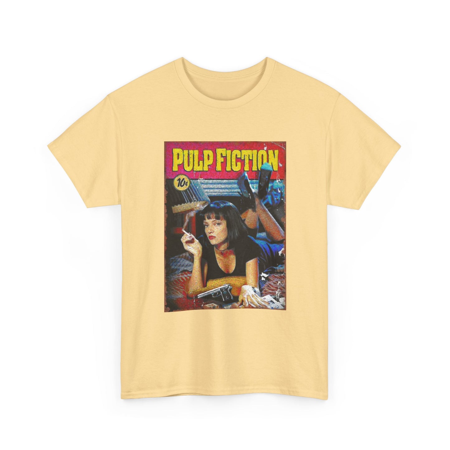 Pulp fiction T-shirt vintage graphic retro movie poster Unisex Heavy Cotton Tee