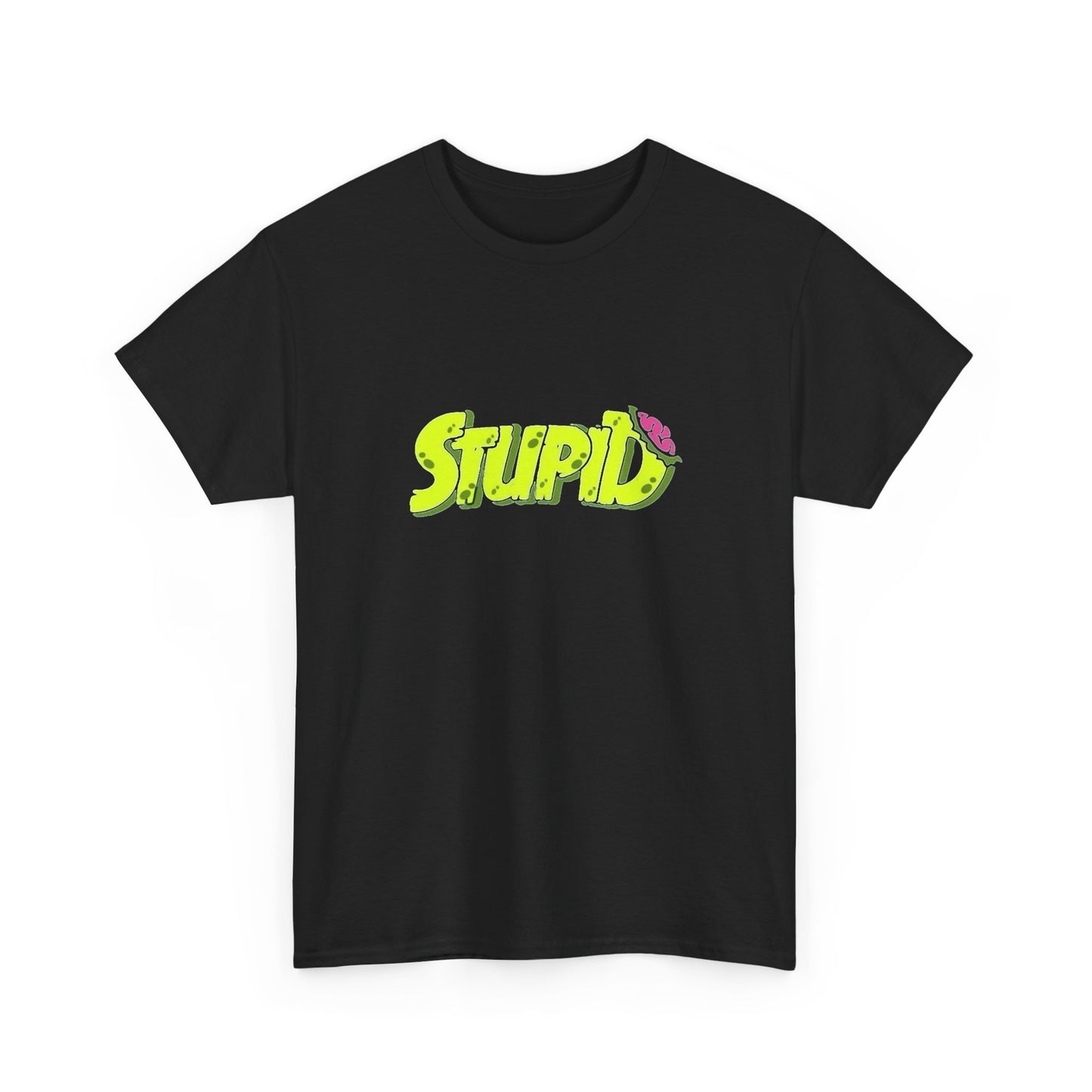Stupid Brain Graphic T Shirt NEW Unisex Heavy Cotton Tee