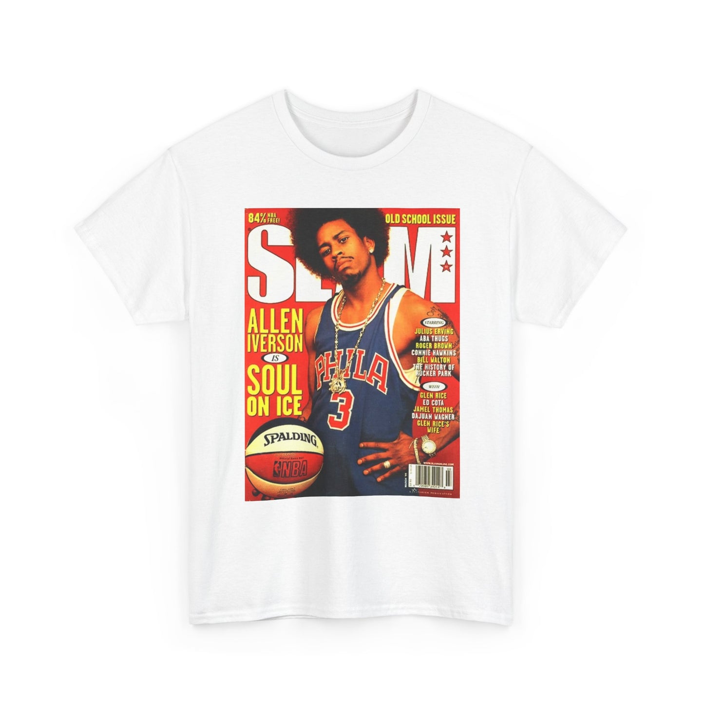 Allen Iverson Graphic T Shirt Philly Vintage Magazine Unisex Heavy Cotton Tee