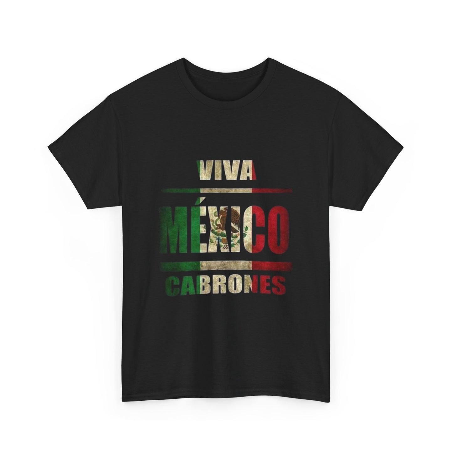 Viva Mexico Flag Graphic T Shirt NEW Unisex Heavy Cotton Tee