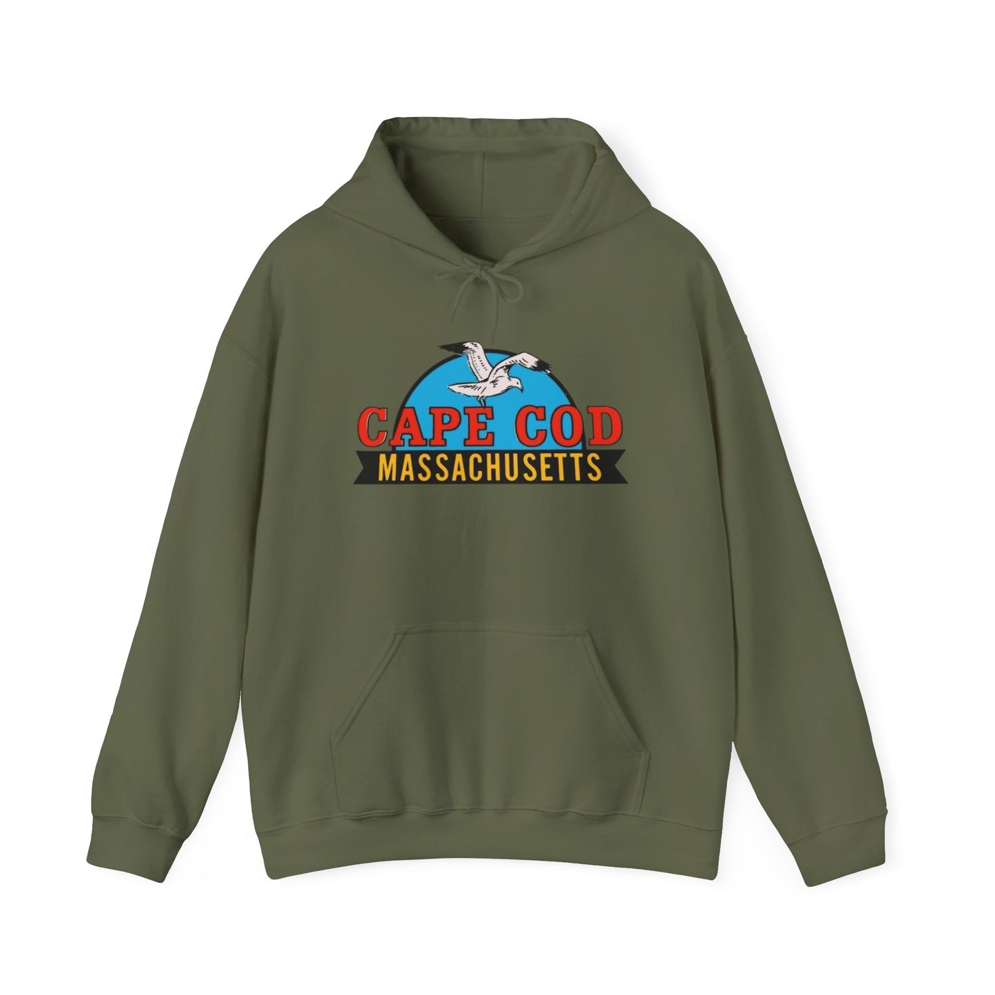 Cape Cod Seagull Graphic Hoodie Unisex Heavy Blend™ Hooded Sweatshirt