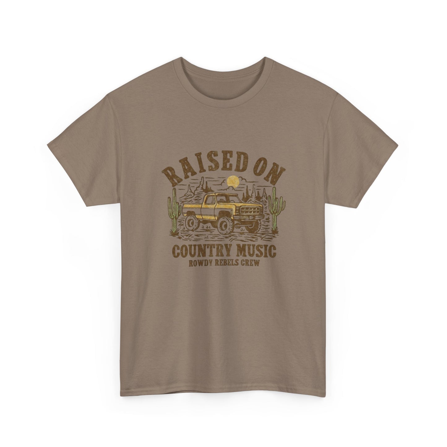 Square body Raised On Country Graphic T Shirt Unisex Heavy Cotton Tee
